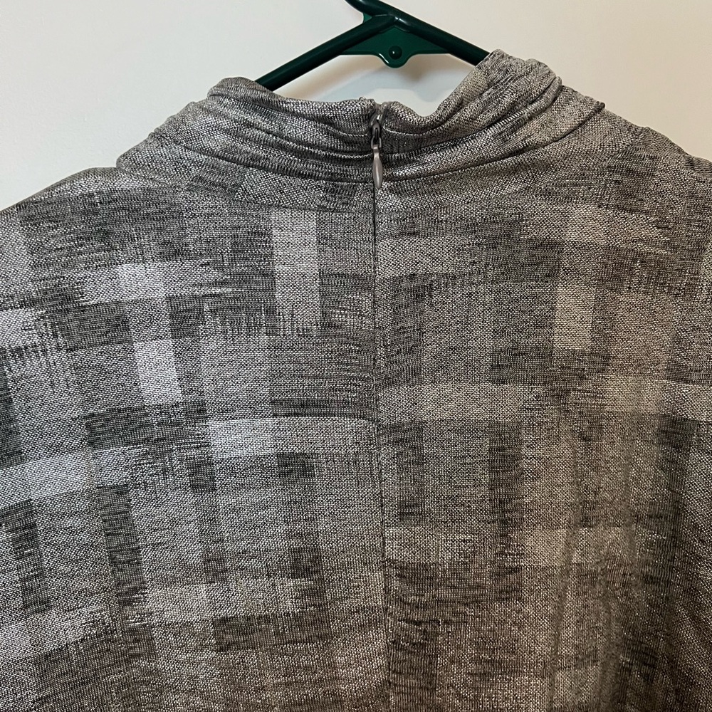 Calvin Klein Metallic Silver Women's Blouse - Picture 2 of 4